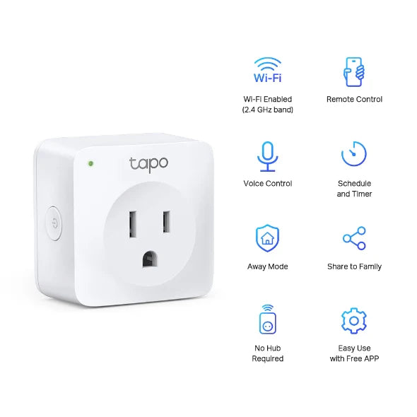 TP-Link Tapo P100 Mini Smart Wi-Fi Socket – Smart Remote Control Plug