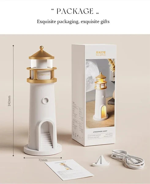 Lighthouse Projector Lamp – Moonlight Projection Night Lamp