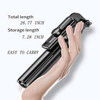 R1s Bluetooth Selfie Stick Tripod with Remote | 360Â° Foldable Phone & Action Camera Stand with LED Light