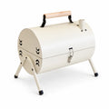 Premium Cylindrical Portable BBQ Grill - White