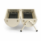 Premium Cylindrical Portable BBQ Grill - White