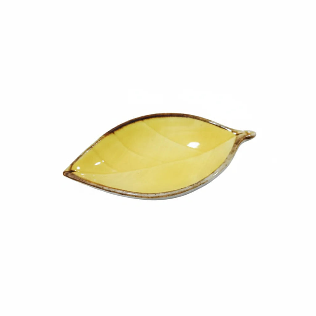 Danny Home Yellow Leaf Dip Dish – 4 Inch