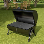 Premium Cylindrical Portable BBQ Grill - Black