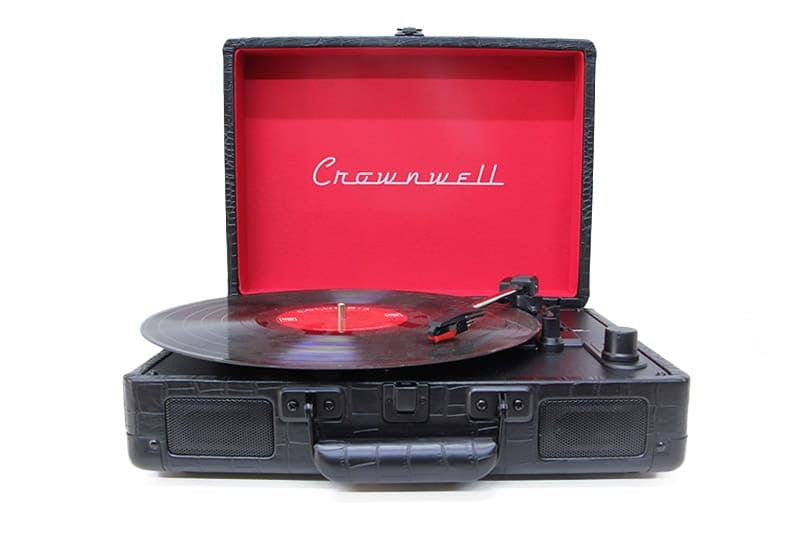 Crownwell Portable Vintage Record Player CR Series | Bluetooth Turntable Suitcase