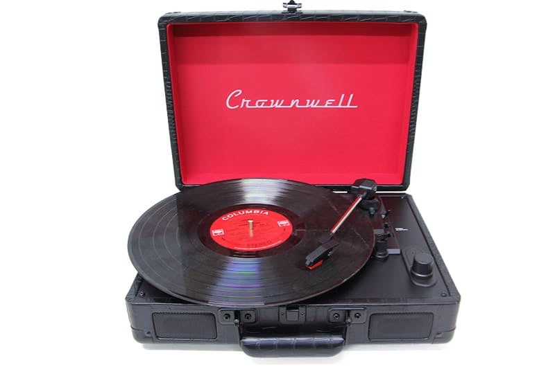 Crownwell Portable Vintage Record Player CR Series | Bluetooth Turntable Suitcase