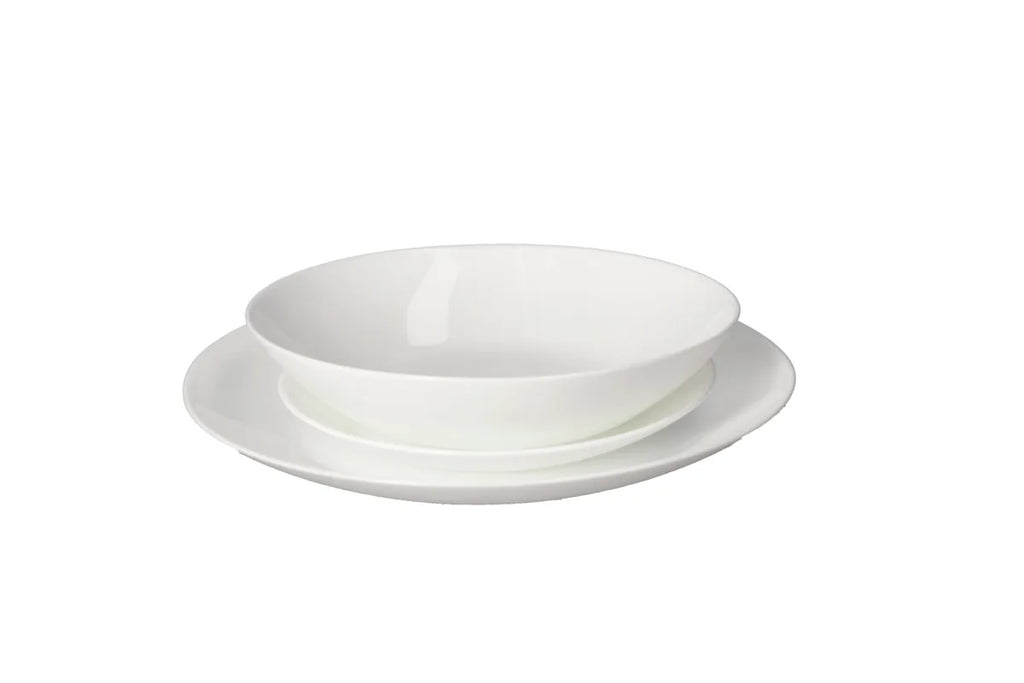 White Opal Glass Dinnerware Set 18 Pcs | Elegant Tableware Set