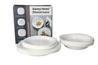 White Opal Glass Zeal Dinner Set 18 Pcs | Elegant Tableware