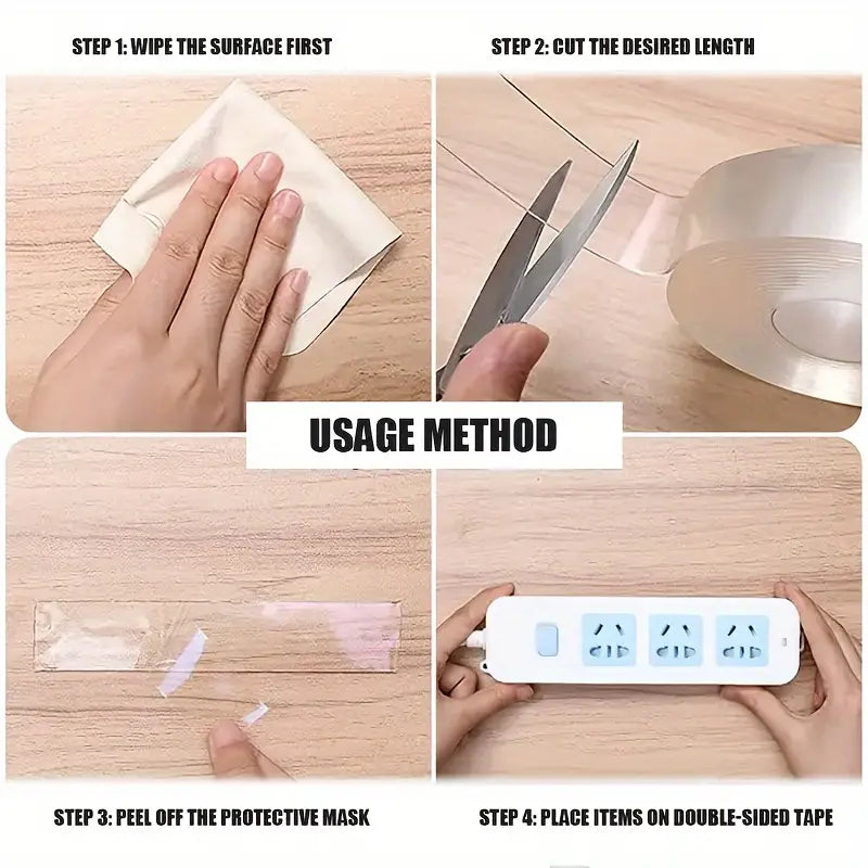 Nano Tape â€“ 3M Double-Sided Transparent Gel Grip Tape | Reusable, Washable & Traceless