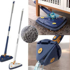 360Â° Twist Rotatable Triangle Mop with Long Handle Auto Squeeze Design for Floor, Wall, and Ceiling Cleaning