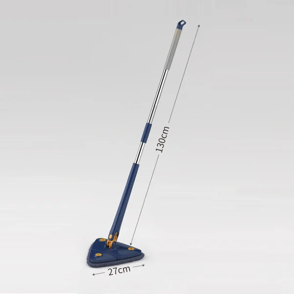 360Â° Twist Rotatable Triangle Mop with Long Handle Auto Squeeze Design for Floor, Wall, and Ceiling Cleaning