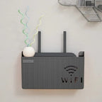 WiFi Router Storage Box & Wall Mount Shelf | Cable Organizer & Space-Saving Holder for Router, Modem & Set-Top Box