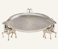 Daastaan Three Deer Brass Serving Tray