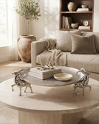 Daastaan Deer Brass Serving Tray