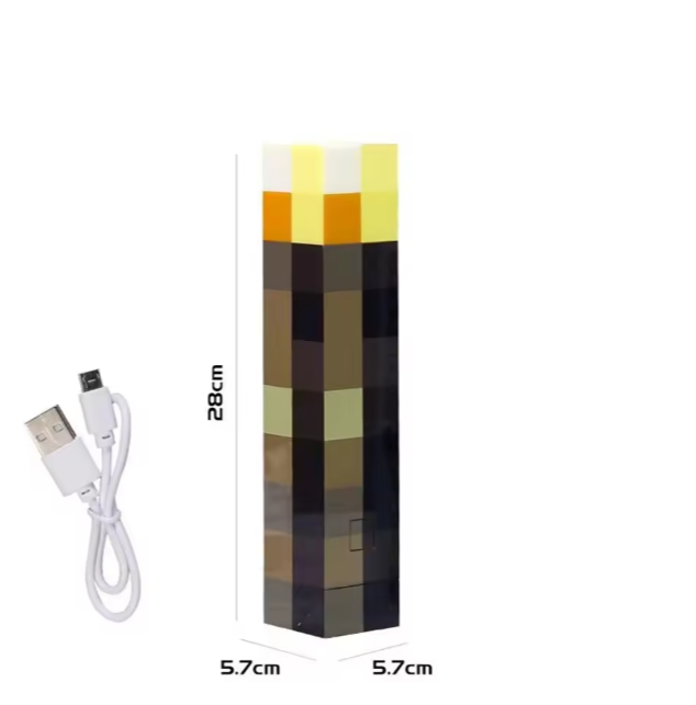 MineCraft Torch LED Lamp & Wall Light Up