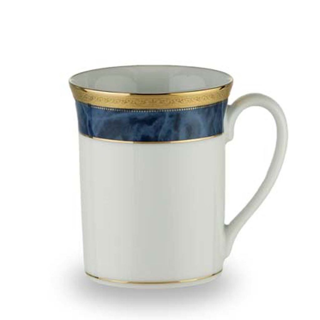 Noritake Majestic Blue Porcelain Mug with Gift Box – Luxury Gold Edition