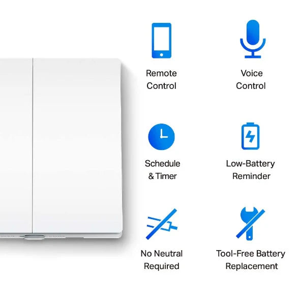 S220 Smart Light Switch (2-Gang, 1-Way)