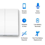 S220 Smart Light Switch (2-Gang, 1-Way)