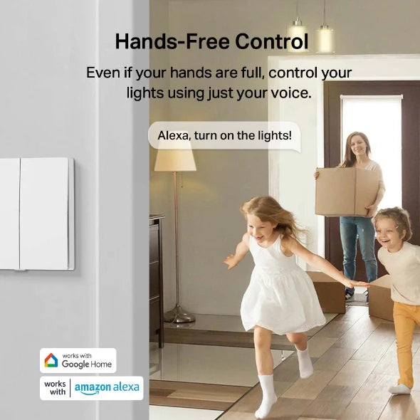 S220 Smart Light Switch (2-Gang, 1-Way)