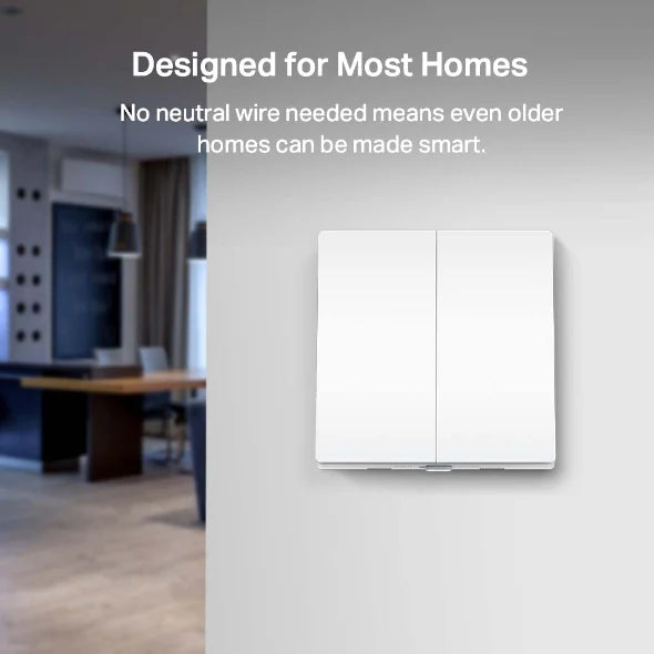S220 Smart Light Switch (2-Gang, 1-Way)