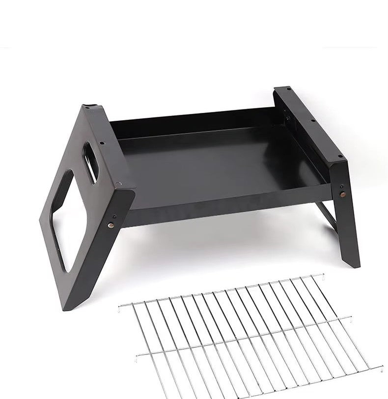 Portable and Foldable Charcoal BBQ Grill -Black