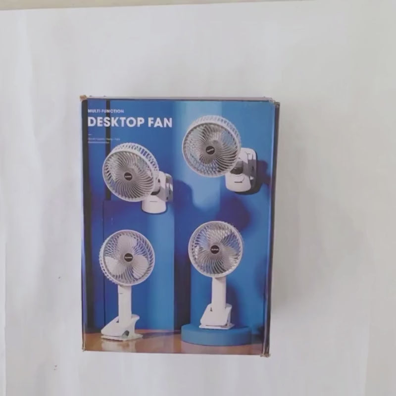 Rechargeable 3-in-1 Clip Fan | Portable Handheld, Desktop & Wall Mounted USB Cooling Fan