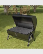 Premium Cylindrical Portable BBQ Grill - Black