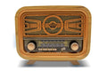 Retro Wooden Radio with Bluetooth and Speakers
