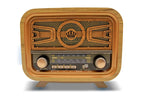 Retro Wooden Radio with Bluetooth and Speakers