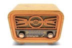 Retro Wooden Radio with Bluetooth and Speakers