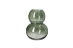 Green Bubble Glass Plant Vase 18cm - Decorative Flower Vase