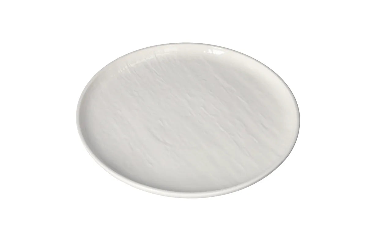 White Ceramic Round Dinner Plate 10.5" | Elegant Tableware